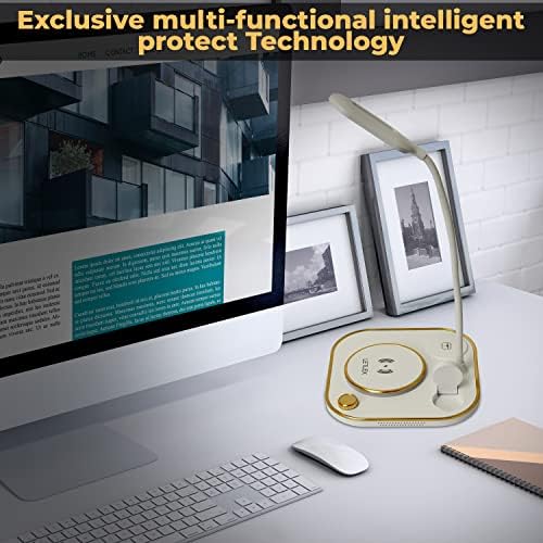 Revolutionize Your Workspace with the Ultimate 3-in-1 LED Desk Lamp and Qi Wireless Charger – 15 W Fast Charging for All Devices – Versatile 360° Adjustable Hose for Tailored Illumination – Modern Aesthetic Perfect for Any Office – Eco-Conscious and Durable Lighting Solution for Enhanced Productivity