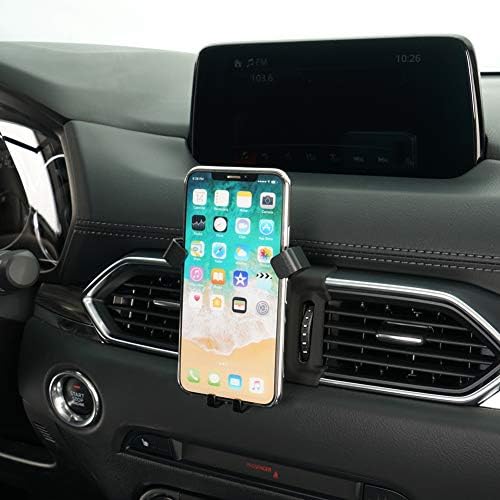 Mazda CX-5 2017-2025 Compatible BEERTE Adjustable Phone Holder – Carbon Fiber Gravity Mount for Secure Smartphone Positioning – Universal Fit for All Devices – Effortless Installation and Enhanced Driving Safety
