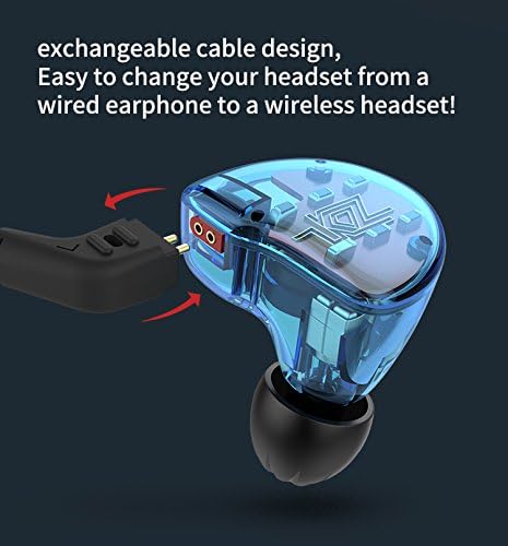 Kinboofi KZ ZS10 Hybrid In-Ear Monitor Earbuds – 4 Balanced Armature & 1 Dynamic Driver for Superior Sound Quality, Detachable 2-Pin Cable, Noise Cancelling Features, Ergonomic Design for MP3 & Android Devices, Built-In Mic for Crystal Clear Calls – Ultimate Audio Experience