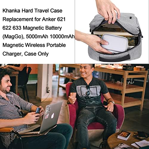 Khanka Premium Hard Travel Case for Anker 621/622/633 Magnetic Battery (Mag Go) – Ultimate Protection for 5000 m Ah & 10000 m Ah Portable Chargers in Sleek Blue – Lightweight, Durable, and Custom-Fit Design for Enhanced Travel Convenience