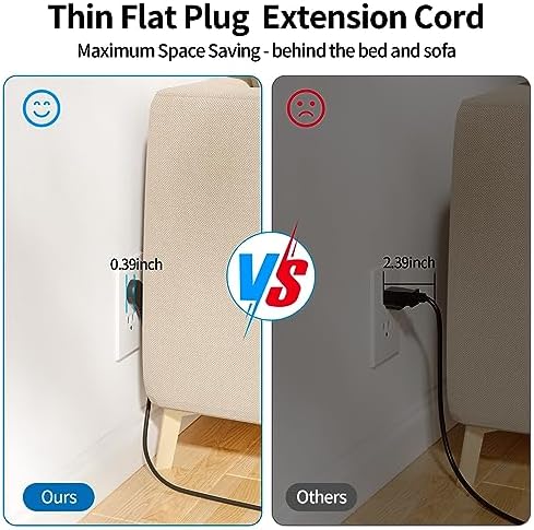 NTONPOWER 8-Outlet Flat Plug Power Strip with 45 W USB-C Fast Charging Port – Compact Multi-Device Extender with 5 ft Cord, Ideal for Home and Travel, Compatible with i Phone, Mac Book Pro, Tablets, and Samsung – Smart Design for Organized Charging Solutions