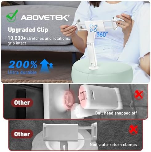 Revolutionize Your Device Experience with the Above TEK 360° Adjustable Tablet Pillow Stand – Ergonomic Bean Bag Holder for Hands-Free Use in Bed or Lap, Compatible with 4.7″ to 12.9″ Tablets and Phones, Perfect Gift for Moms – Stylish Gray Design for Enhanced Comfort and Convenience