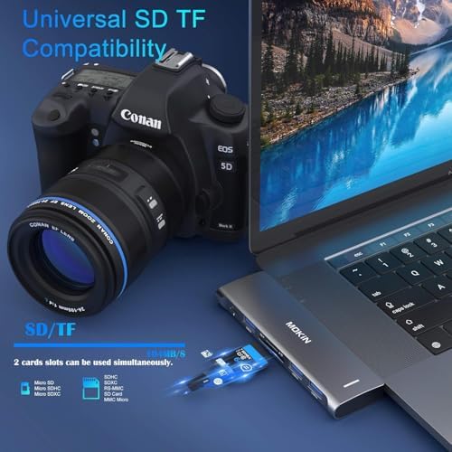 Transform Your Mac Book Workflow with Our 9-in-1 USB C Adapter: A High-Performance Connectivity Hub Featuring 3 USB Ports, HDMI Output, RJ45 Ethernet, 100 W Power Delivery, and SD/TF Card Reader – Ideal for Professionals and Students Seeking Seamless Data Transfer and Versatile Connectivity