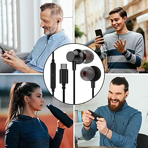 COOYA USB C Headphones – Premium Wired Earbuds with Enhanced Bass Stereo Sound & Noise-Canceling Technology for i Phone 16 Plus, Samsung S25 Ultra, Pixel 9, and More – Magnetic Design for Easy Storage, Ergonomic Comfort, and Crystal-Clear Calls – Perfect for Music, Gaming, and Professional Use