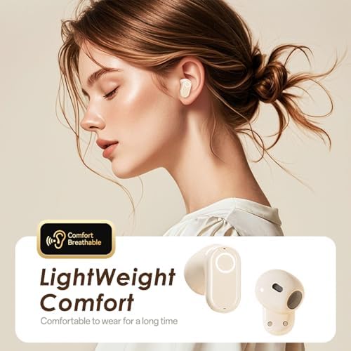 Ultra-Compact Bluetooth 5.4 Sport Earbuds for Small Ears – IPX5 Waterproof Mini Earbuds with Exceptional Stereo Sound Quality for Active Lifestyles – Discreet Comfort for All-Day Use
