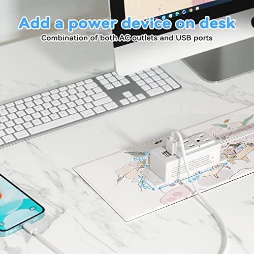 Kungfuking Wall-Mountable Power Strip with USB Ports – 6.56 FT Surge Protector Extension Cord Featuring 2 AC Outlets and Flat Plug Design for Enhanced Charging Flexibility and Device Safety