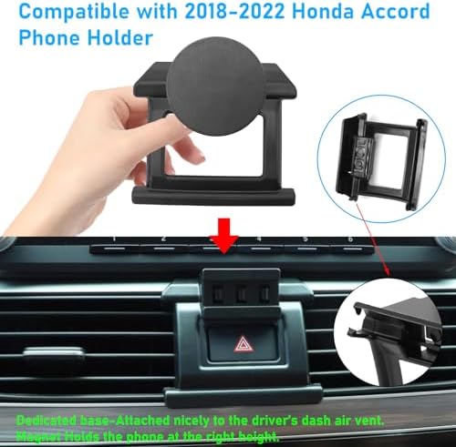 Toyota Tundra & 2 nd Gen Sequoia Magnetic Phone Holder for Air Vent (2007-2013) – Anti-Shake 360° Rotation Dashboard Stand – Premium Black Automotive Accessory for Safe Hands-Free Navigation and Streaming