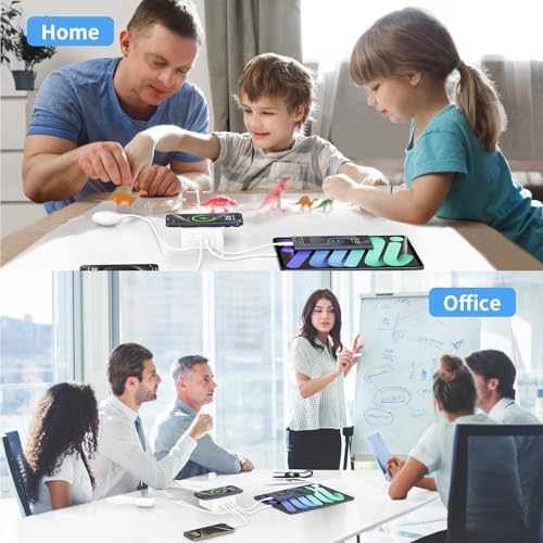 Power Up Your Devices with the 60 W Rapid Wireless Charger Block – Universal Charging Solution for i Phone 16 Series, Samsung Galaxy S24, Motorola Razr 2024 & More – 4-Port USB C Charging Station for Fast, Efficient Multi-Device Charging – Compact Design with Advanced Safety Features for Optimal Device Protection