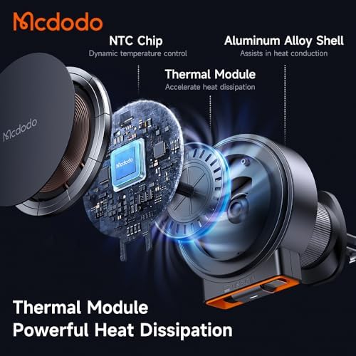 Revolutionize Your Drive with the Mc Dodo 15 W Mag Safe Car Mount Charger – Effortless Wireless Charging with Built-in Retractable USB-C Cable for i Phone 16, 15 Pro, Pro Max Plus, Galaxy & More – Secure Magnetic Design for Ultimate Stability & Fast Power Delivery
