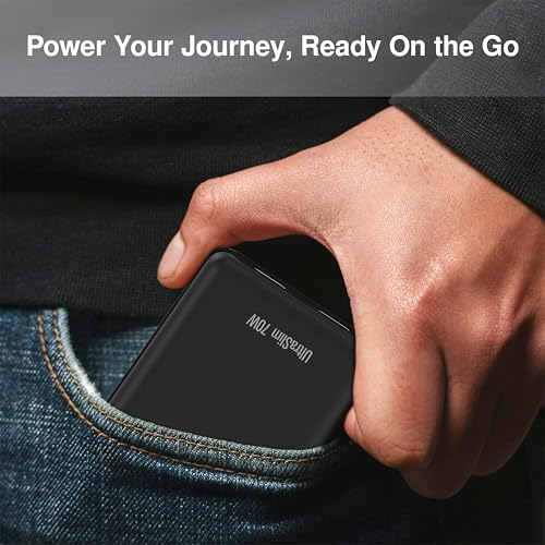 EZQuest Ultra Slim 70 W Ga N II Dual USB-C PD Wall Charger – High-Efficiency Fast Charging with Intelligent Power Allocation – Compact & Foldable Design Perfect for Travel and Home Use – Enhanced Safety Features with Over-Voltage Protection – Sleek Black Finish for Modern Aesthetic and Universal Device Compatibility – Your Ultimate Charging Solution for Smartphones, Tablets, and Laptops