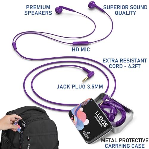 LUDOS FEROX USB-C Earbuds – Premium Wired Headphones for i Phone 16 & Samsung Galaxy Series, Featuring Exceptional Audio Clarity & Deep Bass, Ergonomically Designed for All-Day Comfort, Tangle-Free Cable for Streamlined Use, Supported by an Impressive 5-Year Warranty, Eye-Catching Vibrant Green Finish – Elevate Your Sound Experience for Music Lovers and Gamers Alike