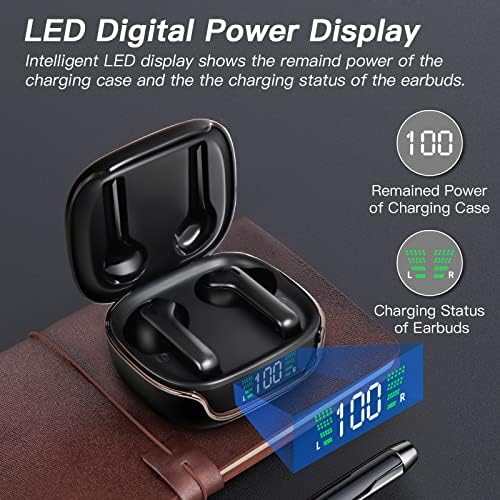 Premium True Wireless Earbuds with Bluetooth Connectivity – IPX6 Waterproof Design, CVC8.0 Noise Cancellation Technology for Superior Call Clarity, Hi-Fi Deep Bass Audio for an Immersive Experience, Ergonomic Touch Control In-Ear Headset for Active Lifestyles – Enhanced Device Compatibility for Effortless Pairing