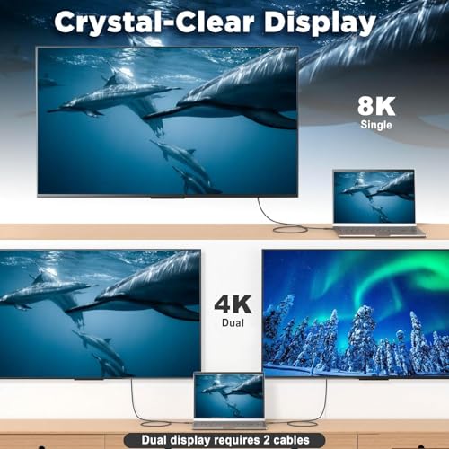 USB-C 4FT 40Gbps Braided Cable – 90 Degree, 8K Display, 100W Charging, Compatible with Thunderbolt 4/3 USB4/3, MacBook Pro, External SSD, eGPU – Enhanced Compatibility and Speed