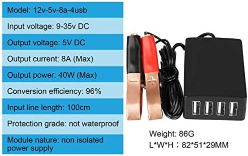 High-Efficiency 68 W USB Step Down Power Converter: Multi-Port 12 V to 5 V Charger for i Phone, Android, Samsung & Tablets – Ultimate Compatibility & Rapid Charging Solution for Home and Travel Use
