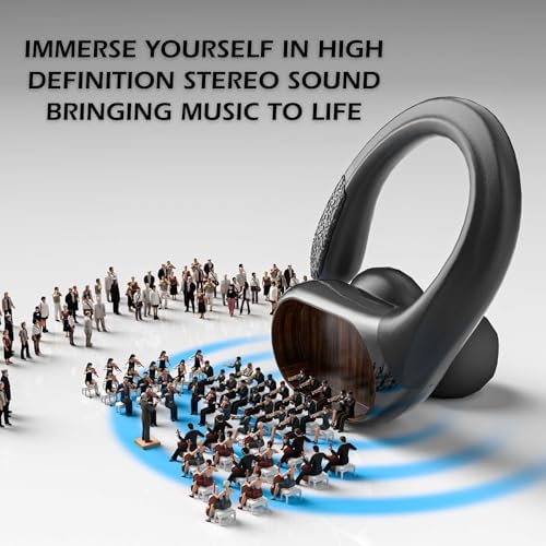 Unleash Your Sound Potential with Groove Bluetooth Earbuds – Exceptional High-Fidelity Audio, Ergonomic Comfort, and 20-Hour Playtime – Cutting-Edge Bluetooth 5.0 for Effortless Pairing – Waterproof and Sweatproof Design for Athletes and On-the-Go Music Lovers – Must-Have Wireless Earbuds for Ultimate Listening Experience in Any Environment
