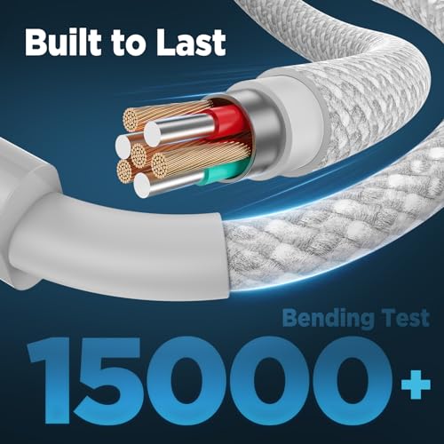 Car Carplay Cable for iPhone 16 15 Pro Max Plus,4Pack [2×3.3FT+2x6FT] Apple USB A to USB C Cable for iPhone 16 15 Pro Max Car Charger Cord Fast Charging Cable for iPad Pro 13/12.9/11/Air – Enhanced Compatibility and Speed