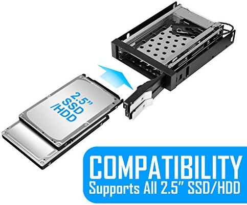 Kingwin Universal Hot Swap Mobile Rack for 2.5” & 3.5” SSD/HDD – Effortless Internal Tray-Less SATA Hard Drive Backplane Enclosure with 6 Gbps Support for SATA I/II/III & SAS I/II – Ultimate Flexibility and Enhanced Data Transfer Speed for Efficient Storage Management