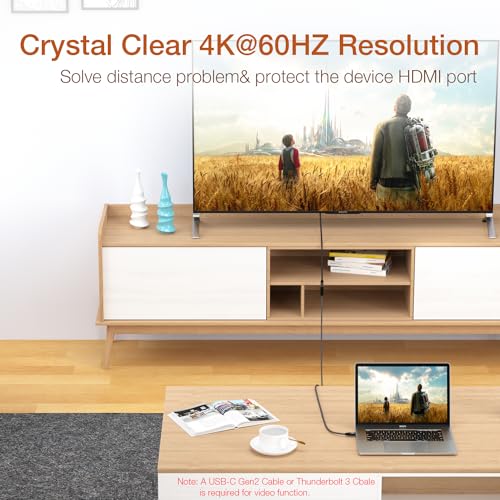 Upgrade Your Connectivity with Use Bean 2 FT USB C Extension Cable 2 Pack – Achieve 20 Gbps Data Transfer & 4 K Video Output for Mac Book Pro, i Pad Air, Dell XPS, Galaxy S25, i Phone 15 – Ideal Type-C Extender for Seamless Performance and Enhanced Compatibility