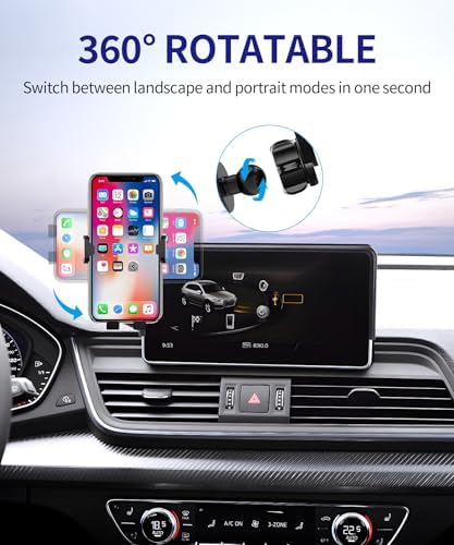 Car Phone Holder for 2021-2025 Audi Q5/2020-2025 A5/S5/RS5/20-25 A4/S4, 360° Rotation, 10.1 inch Screen Fixed Clip, Auto Accessories Navigation Bracket – Enhanced Compatibility and Speed
