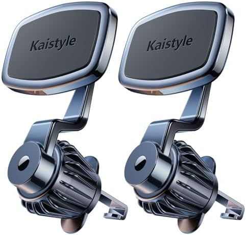 Premium 2-Pack Magnetic Car Vent Phone Mount – Strong Magnet & 360° Rotating Design for i Phone & Samsung – Enhanced Stability & Effortless Installation for Ultimate Driving Convenience