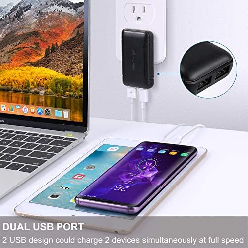 Ultra-Slim Dual USB-A Wall Charger 2-Pack – 3 A/5 V Fast Charging Block with Foldable Plug for i Phone 16 Series, i Pad, Samsung & Pixel Devices – Compact Travel-Friendly Charger for Efficient Power on the Go