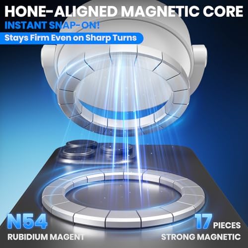 Revolutionary 360° Magnetic Vacuum Phone Holder – All-Surface Universal Smartphone Mount for Car, Gym, and Home Use – Advanced Clamping Technology for Unmatched Stability – Effortless Hands-Free Operation with Compact, Foldable Design – Ideal for Seamless Navigation and Accessibility – Elegant White Finish for Modern Aesthetics