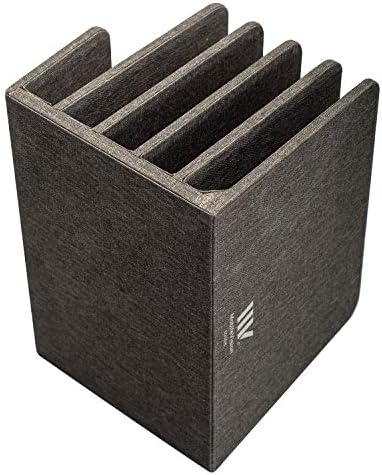 Eco-Conscious Bamboo Multi-Device Organizer: Five-Slot Desk Solution for Laptops, Tablets, and Smartphones – Streamlined Charging & Tidy Cable Management for a Sophisticated Workspace, Lightweight & Travel-Friendly