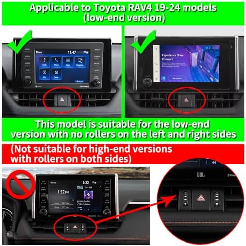 LUNQIN Toyota RAV4 Car Phone Holder (2019-2025) – Premium Adjustable Smartphone Mount with 360° Rotation for Safe Navigation and Hands-Free Calls – Perfect for LE, XLE, SE, Woodland, and RAV4 Hybrid Models – Enhance Road Safety and Accessibility with Durable Design