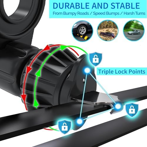 MCCHJoy Dual Magnetic Socket Car Vent Mount – Ultra-Stable No-Spin Phone Holder for All Devices and Pop Sockets – Secure AC Vent Hook for Safe Hands-Free Navigation and Streaming – Premium Compatibility for Every Journey