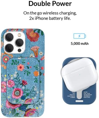 Stylish Hot Pink Leopard VELVET CAVIAR Magnetic Power Bank – Mag Safe Compatible Slim Charger for i Phone 12, 13, 14, 15 – Fast 5000 m Ah Portable Battery Pack with USB-C for Effortless Charging on the Go