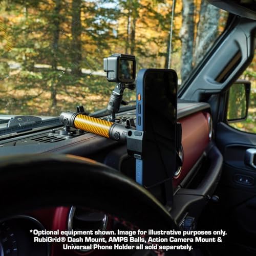 Revolutionary Bulletpoint Dash Mount with 5.9″ Adjustable Carbon Fiber Arm – Universal Compatibility for i Phone & Android Smartphones – 20 mm Ball Joint for Enhanced Stability and Safety – Ideal for Drivers Seeking Seamless Integration and Distraction-Free Navigation