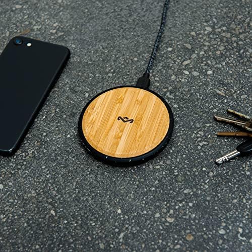Eco-Friendly Qi Wireless Charging Pad by House of Marley: Fast, Sustainable Power for Your Devices with Enhanced Compatibility and Sleek Design