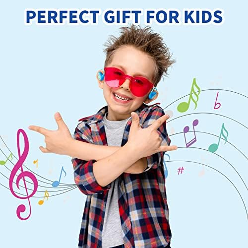 Safe and Comfortable Open Ear Bluetooth Headphones for Kids – Lightweight Wireless Earbuds with Built-in Mic, Navy Blue – Ideal for Learning, Play, and Enhanced Device Compatibility