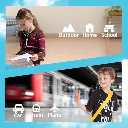 Vibrant Purple Donut Kids Earbuds – Comfortable In-Ear Headphones with Built-In Microphone and Storage Case for School Use – Perfect Wired Earphones for Learning, Play, and Active Lifestyles – Enhanced Compatibility with Multiple Devices