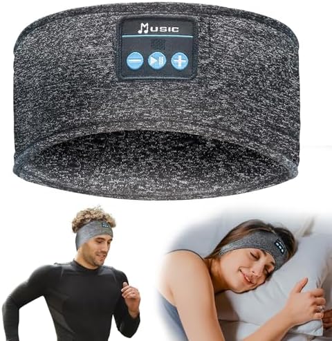 Revolutionary Bluetooth Sleep Headband for Side Sleepers – Ultra-Comfortable Wireless Headphones with Adjustable Fit for Podcast Lovers and Active Lifestyles, Perfect for Restful Nights and Soothing Sounds
