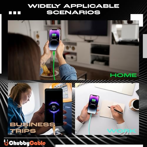 chubbycable Chubby 2.0 Anodized Version – 240W USB C Cable Reflective Shine Charge Cable Silicone Fast Charging Cable, Orange, Type C to Type C, 3.3FT – Enhanced Compatibility and Speed