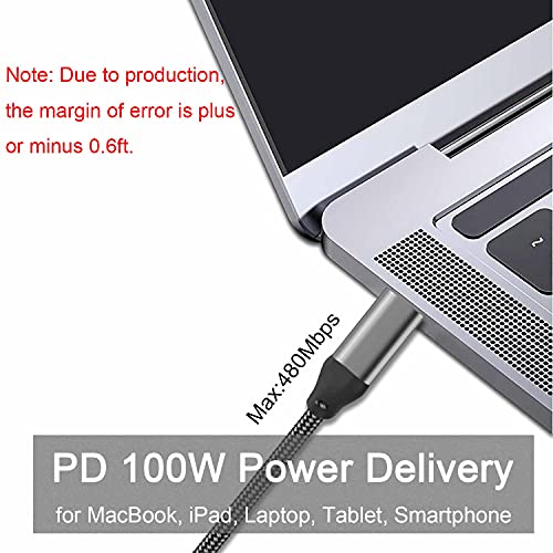 15 FT USB C to USB C Charging Cable – 100 W Fast Power Delivery for i Phone 15 Pro Max, Mac Book Air, i Pad Pro, Samsung Galaxy, One Plus, Google Pixel, PS5 & Xbox – Ultimate Durability and Enhanced Compatibility for Rapid Charging and Data Transfer