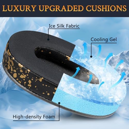 Revitalize Your Gaming Experience with SOULWIT Snow Leopard Cooling Gel Earpads: Premium Noise Isolation & Comfort for Sony Inzone H7/H9 Wireless Headsets – Easy Installation, Luxurious Ice Silk Fabric, and Enhanced Performance