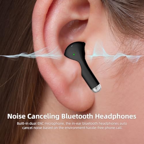 Premium Bluetooth 5.3 Wireless Earbuds for i Phone 16 & Galaxy S25 – Unmatched Noise-Canceling In-Ear Headphones with Deep Bass – Built-In Microphone for Seamless Calls – Sweatproof, Lightweight Design for Ultimate Comfort – Quick Charge Technology for Endless Audio Enjoyment