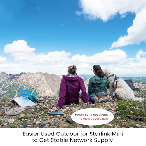 weishan 16ft Car Charger Cable for Starlink Mini, 12V-48V Car Charging Cord, PD30W USB-C and USB Digital Display Power Supply Adapter for Satellite, 5m Long, 18AWG – Enhanced Compatibility and Speed