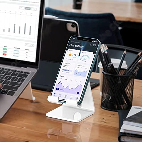 Crpich Acrylic Cell Phone Stand, Portable Phone Holder, Clear Phone Stand for Desk, Compatible with Phone16 15 14 13 12 Pro Max 11 Xr Plus SE, Switch, Android Smartphone, Pad, Desk Accessories, 2 Pack – Enhanced Compatibility and Speed