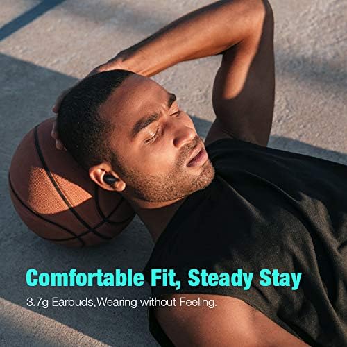 Otium Bluetooth 5.0 Wireless Earbuds: Premium Deep Bass & 3 D Stereo Sound – 40 Hours Playtime with Compact Charging Case – IPX7 Waterproof Design for Sports & Work – Ergonomic, Lightweight, Built-in Mic for Hands-Free Calls and Ultimate Comfort