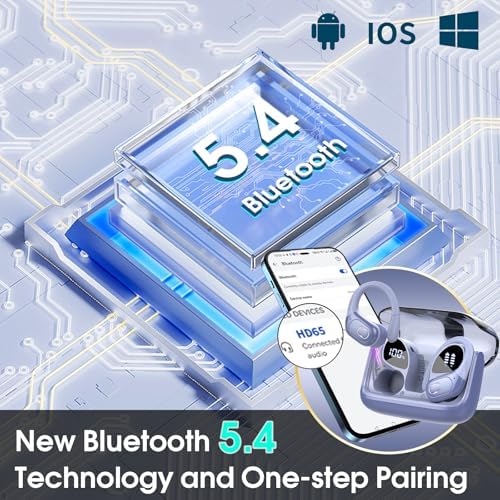 Ultimate Bluetooth 5.4 Wireless Earbuds with 75-Hour Playtime – Ergonomic Deep Bass Sport Headphones with IPX7 Waterproof Rating for Active Lifestyles, Advanced ENC Noise Cancelling Mic for Superior Call Clarity – Ideal for Fitness and Outdoor Activities