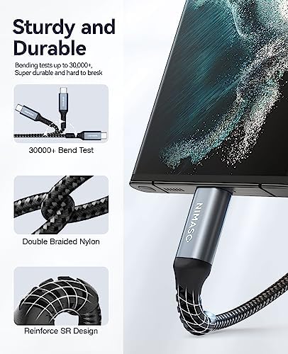 NIMASO Ultimate USB C to C Cable 4 Pack – Versatile Charging Solutions with 10 ft, 6.6 ft, 3.3 ft, and 1 ft Lengths for i Phone 15, i Pad Pro, Mac Book, Samsung Galaxy S23, and Nintendo Switch – Fast Charging & High-Speed Data Transfer for Seamless Device Connectivity