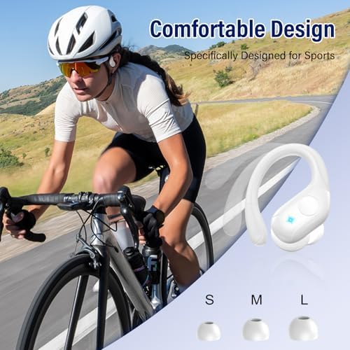 Advanced Bluetooth 5.4 Wireless Earbuds with Deep Bass – 75 Hours Playtime, IP7 Waterproof Sports Earphones Featuring Ergonomic Earhooks, LED Battery Display, and 4 ENC Microphones for Enhanced Sound Quality and Clear Calls – Perfect for Fitness Enthusiasts and Music Lovers in Sleek Black