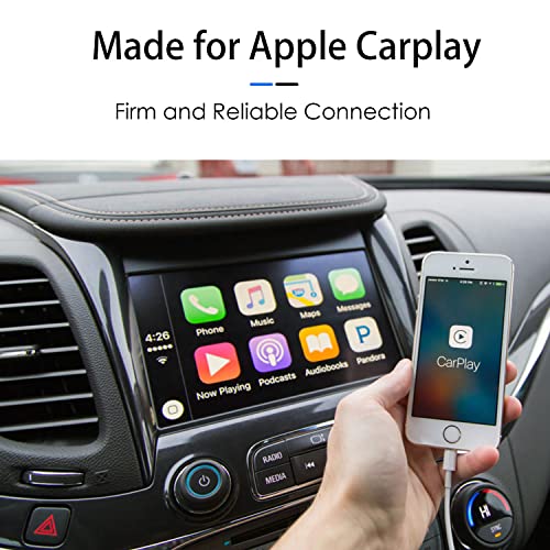 i Phone Car Play Cable Set (2-Pack) – Premium Dual USB A to USB C & Lightning Cables for Rapid Charging of i Phone 15/16 – Enhanced Durability & Portability for Effortless Connectivity to Music, Navigation, and Calls in Your Vehicle
