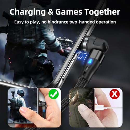Revolutionize Your Charging Experience with the 540° 7-Pin Magnetic USB Charging Cable – 3-in-1 Fast Charger Bundle (4-Pack: 3 ft, 3 ft, 6 ft, 6 ft) for i Phone, Micro USB & Type C Devices – Ultimate Compatibility & Speed with Magnetic Convenience, Data Transfer Support, and Ergonomically Designed Durability for Everyday Use