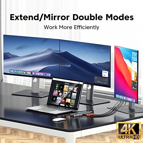 ESSAGER 8-in-1 USB C Hub with M.2 NVMe/SATA SSD Enclosure – 10 Gbps Data Transfer, 4 K HDMI 1.4 Output, PD100 W Fast Charging, Aluminum Alloy Design for Mac mini M1, M2, M3, M4 – Premium Performance and Versatile Connectivity Solution