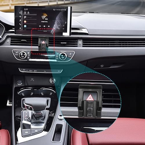 Premium Car Phone Holder Mount for Audi A4 (2017-2024) & A5 (2018-2024) – Custom Dashboard & Air Vent Bracket for 4.0″ to 7.0″ Smartphones – Enhanced Stability & Safety Features for Seamless Navigation and Hands-Free Use