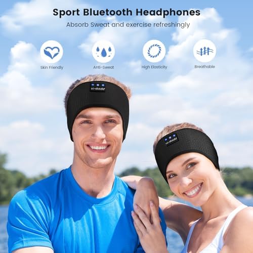 Revolutionary Wireless Sleep Headband with HD Sound: Ultimate Comfort Bluetooth Earphones for Relaxation, Fitness, and Travel – Sweat-Resistant Eye Mask for Active Lifestyles and All-Night Use